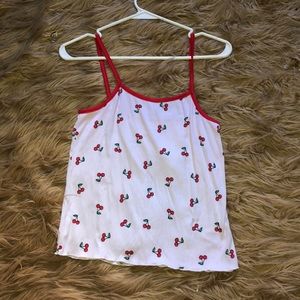 Cherry Cropped Tank Top